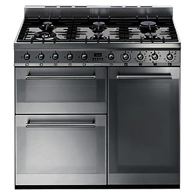 Smeg SY93 Symphony Dual Fuel Range Cooker, Stainless Steel Stainless Steel Smeg SY93 Symphony Dual Fuel Range Cooker, Stainless Steel Stainless Steel